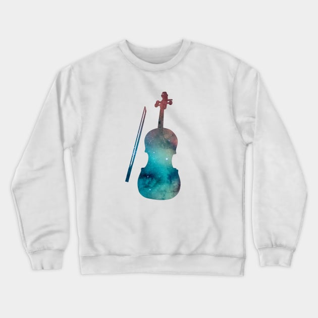 Violin Crewneck Sweatshirt by TheJollyMarten